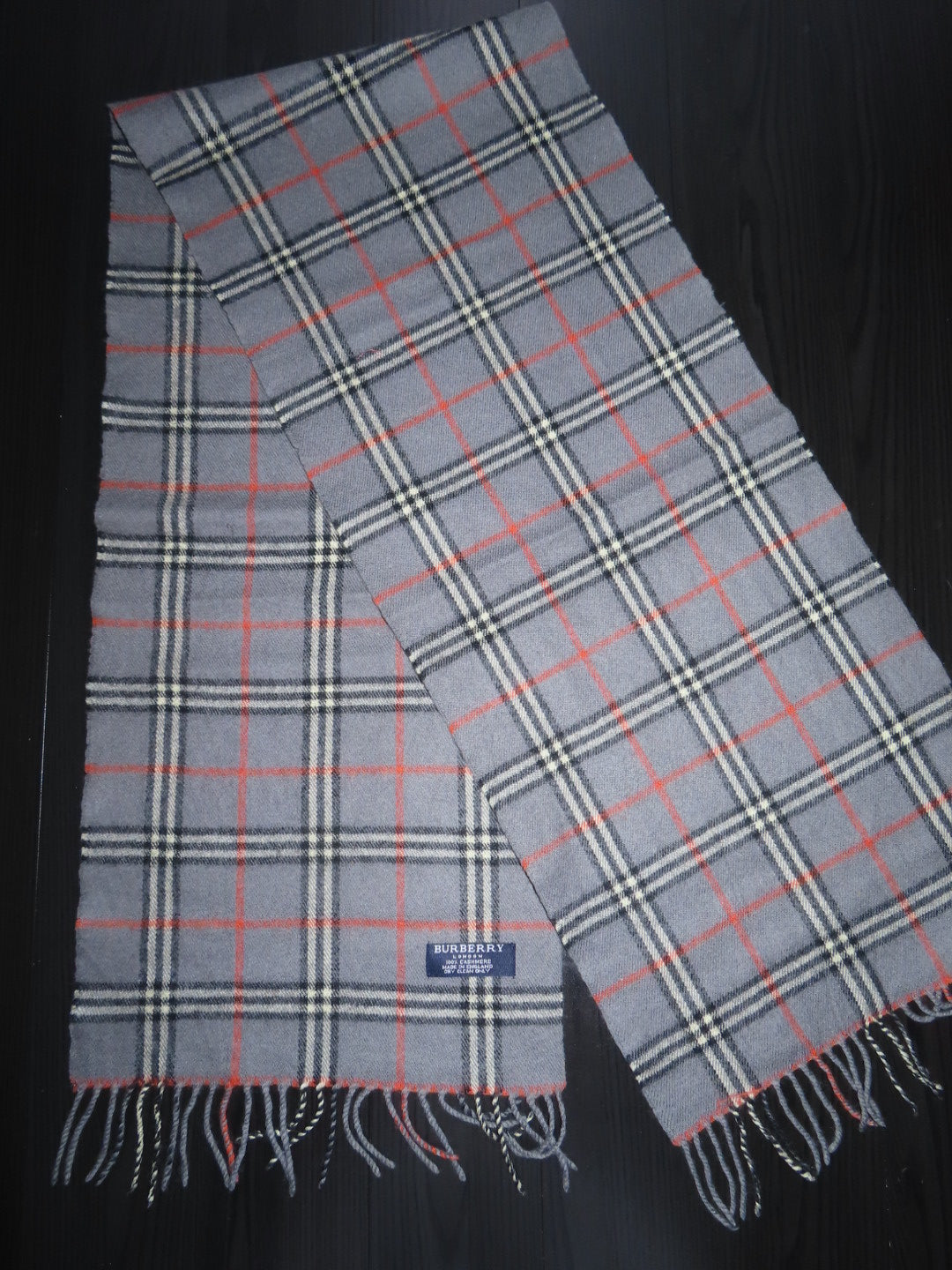 100% Cashmere Burberry Scarf