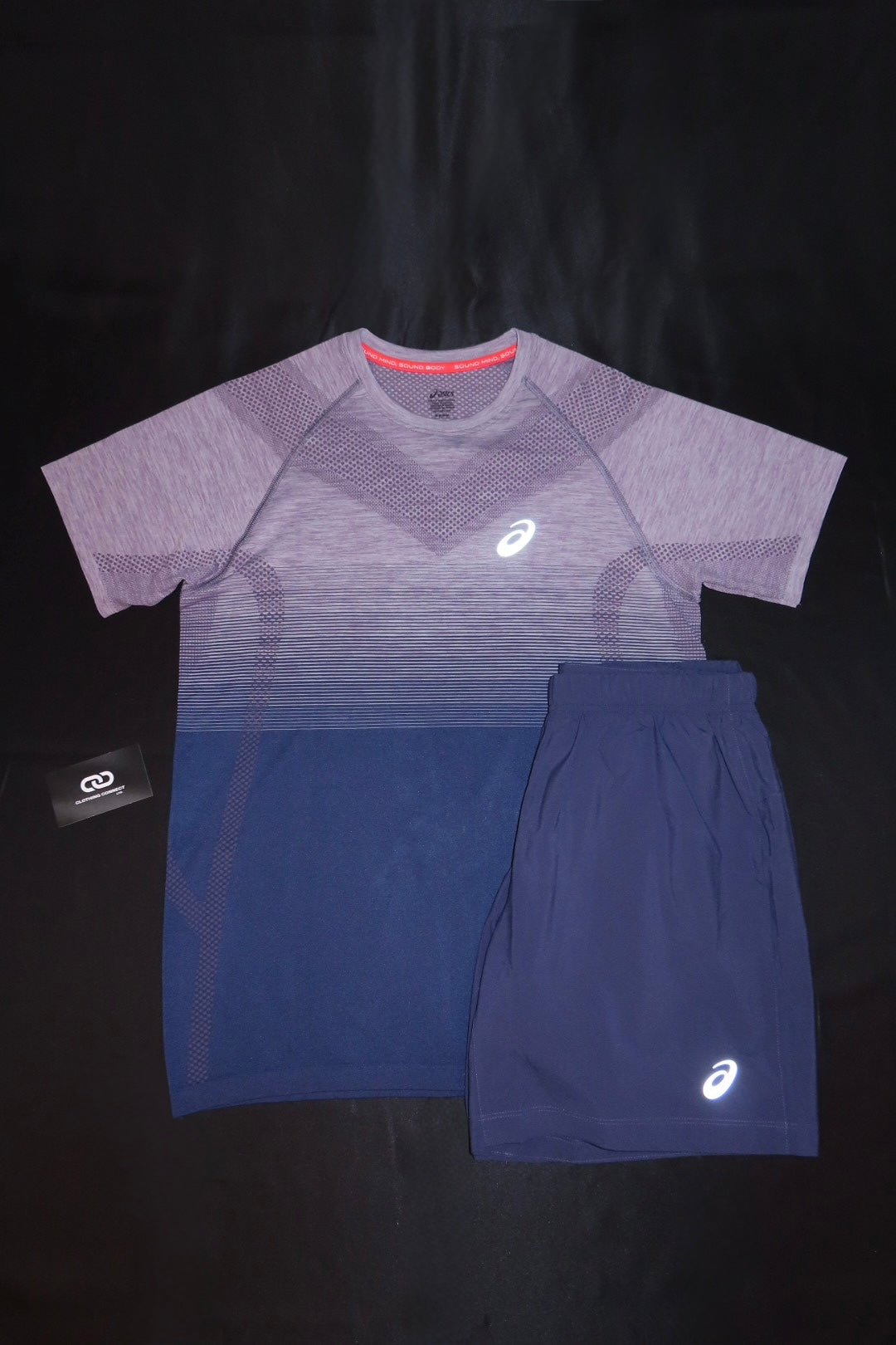 Asics Seamless T-Shirt with Matching Shorts(Lavender)