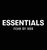 Text 'ESSENTIALS Fear of God' on a black background