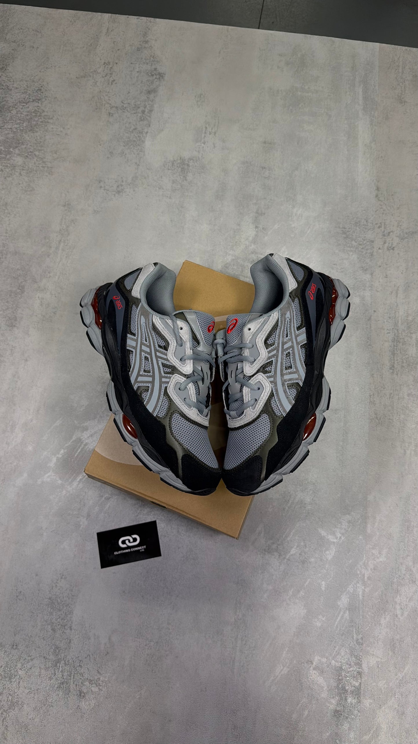 ASICS Gel-NYC 'Grey, Black & Red'
