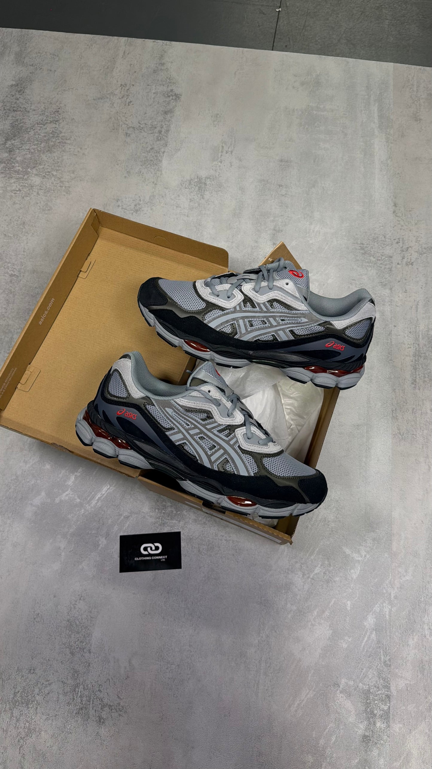 ASICS Gel-NYC 'Grey, Black & Red'
