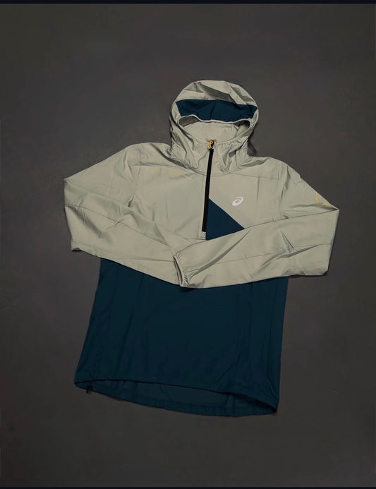 Asics Fujitrail Anorak Windbreaker Jacket ‘Teal Light Sage’